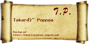 Takaró Poppea névjegykártya
